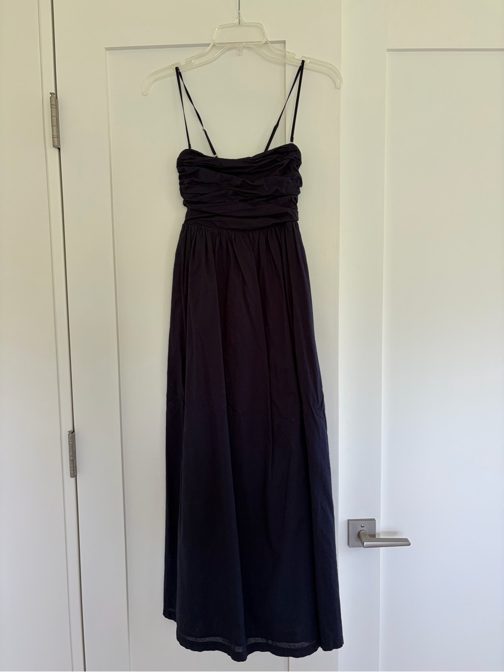 Modern Citizen navy Ruched Spaghetti-Strap Maxi Dress